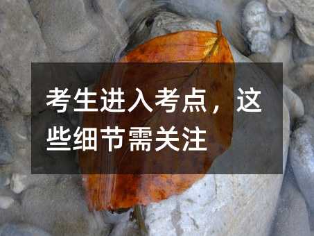 考生进入考点,这些细节需关注