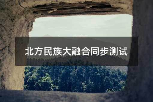 北方民族大融合同步测试