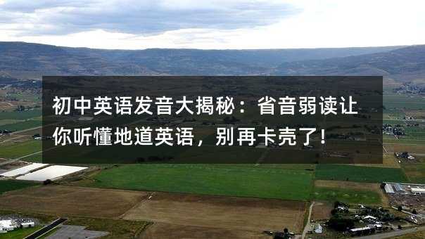 初中英语发音大揭秘:省音弱读让你听懂地道英语,别再卡壳了!