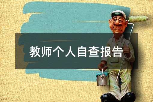 教师个人自查报告